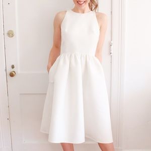 Kate Spade White ‘Scenic’ Bow-back Dress Size 2
